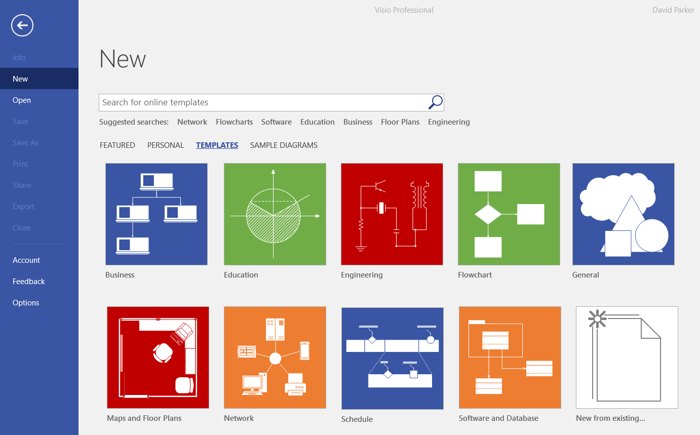 Third Party Templates in Visio Pro for Office 365